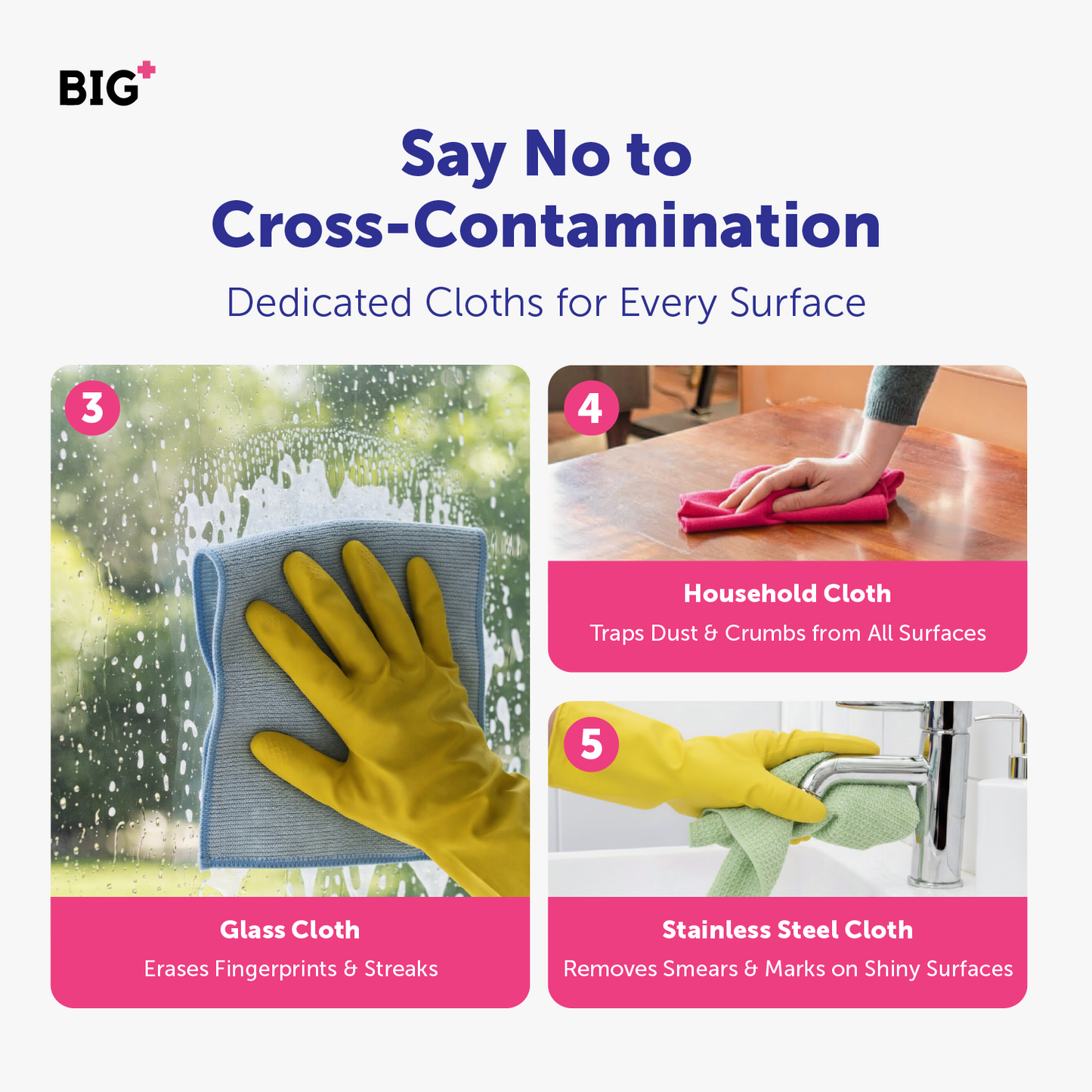 BIG+ 5-in-1 Microfiber Cloth Set