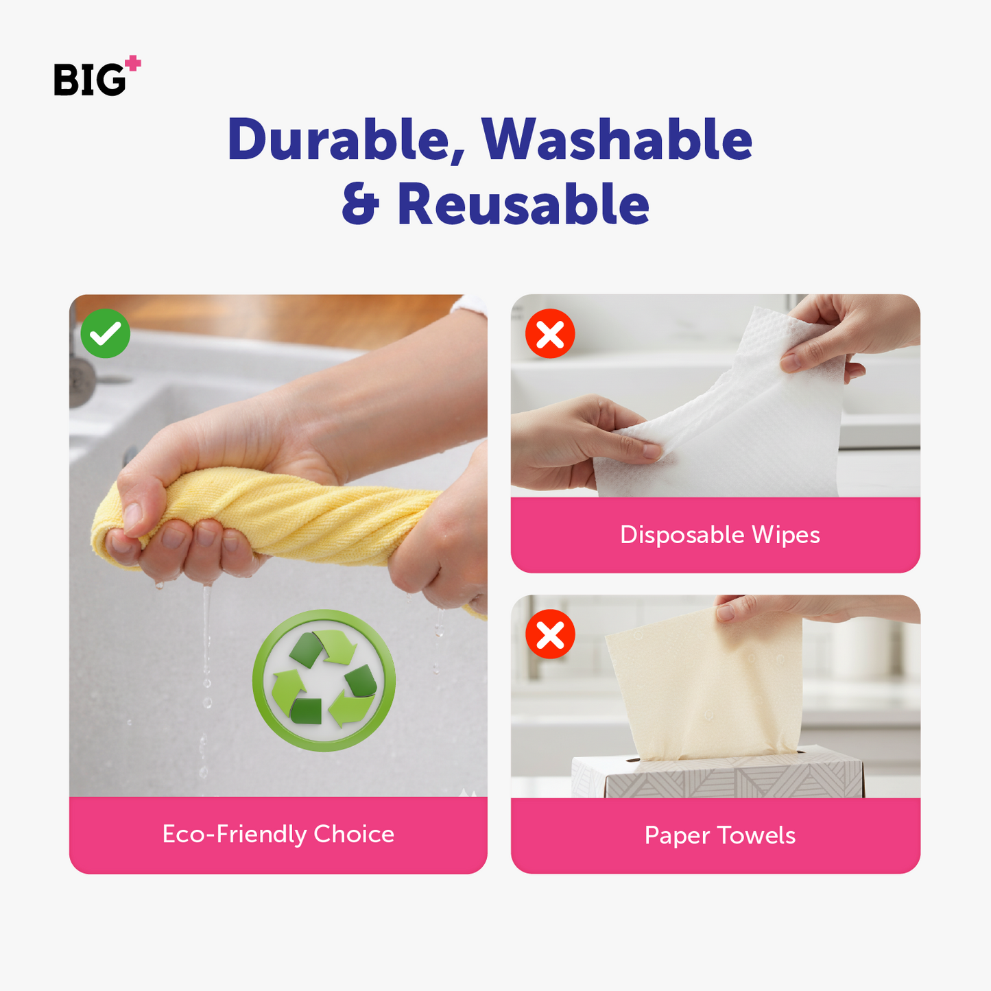 BIG+ 5-in-1 Microfiber Cloth Set