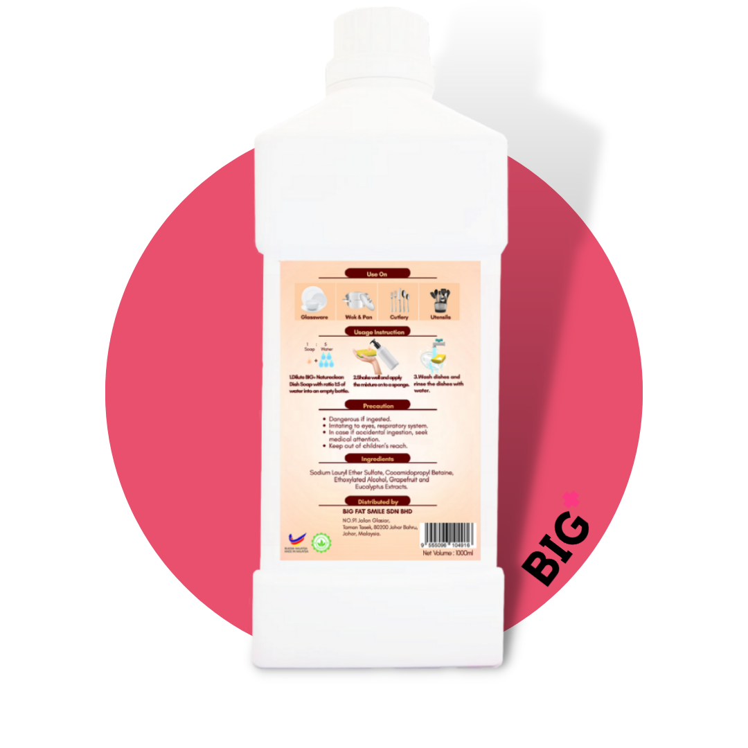 BIG+ Natureclean Premium Dish Soap |  2 x 1000ml